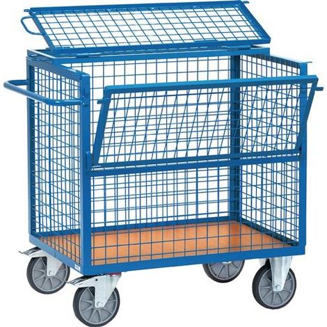Fetra Drahtkastenwagen mit Wänden und Dach aus Drahtgitter 1000x700mm (1/2)