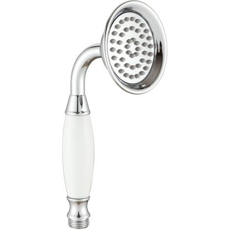 Pommeau de douche traditionnel en laiton chromé et céramique 8,3 cm pour robinets de salle de bain (1/5)