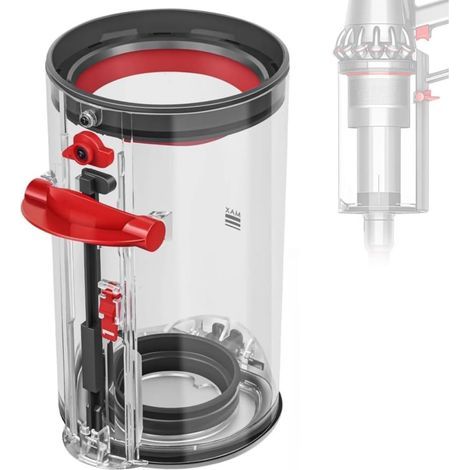 Ersatzteile für Dyson V10, SV12, SV13 und SV27, Zubehör für Dyson Staubsauger, Premium-Staubbehälter mit transparentem Filter für Dyson Staubsauger
