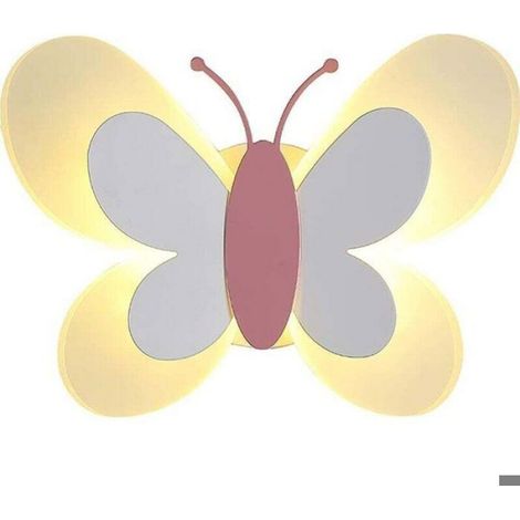 Applique murale papillon - - Papillon mignon - Lumière LED 15W - Blanc chaud ou froid - Dimensions 24x17x10,7 cm (1/4)