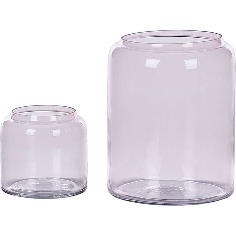 Decorative Vase RASAM Glass 20/11 cm Pastel Pink (1/5)