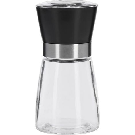 Adjustable Ceramic Spice Mill Glass Plastic Black Silver Transparent (1/5)