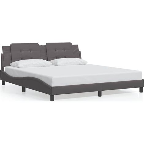 Maison Exclusive - Giroletto senza Materasso Zadar Grigio 180x200 cm in Similpelle