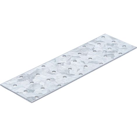 Piastra forata dritta in acciaio 200 x 60 x 2 mm (1/2)