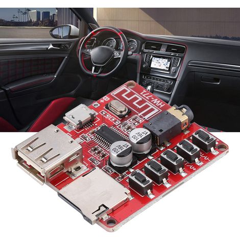 Amplificateur Stéréo Bluetooth Voiture, Récepteur Audio MP3 avec Carte Amplifiée pour Haut-Parleurs (1/5)