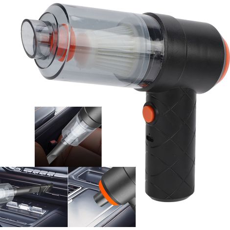 Mini aspirateur voiture 6000Pa haute puissance rechargeable sans fil à main portable souffleur d’air pour voiture et maison (1/5)