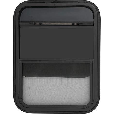 Fenêtre coulissante verticale pour camping-car - Fenêtre latérale coulissante avec moustiquaire - Fenêtre coulissante pour camping-car, caravane - 450 x 600 mm