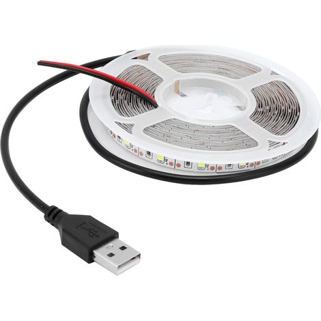 Flexibler RGB-LED-Streifen, USB 5V Niederspannung, Lichtleiste für Schlafzimmer, Bar, KTV, Rot (1/5)