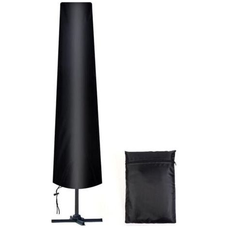 Housse Parasol Droit Ø 300 cm, 210D Oxford Housse de Protection pour Parasol avec Sac de Rangement, Résistant aux Intempéries, aux UV, à la Neige