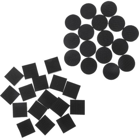 32 Pièces Lot de Patins Adhésifs pour Meubles Coussinets Antidérapants en Silicone Protection Silencieuse et Résistante pour Chaises et Tables sur Sols Durs Forme Ronde et Carrée (1/5)