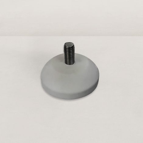 Patin blanc pour Aquabike – Caoutchouc résistant à l'eau salée et au chlore – Ø6 cm x 4 cm – Tige filetée en Inox
