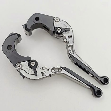 Poignée de frein, d'embrayage hydraulique et de klaxon pour moto Kawasaki ZX1400 ZX14R ZZR1400 (gris) (1/5)