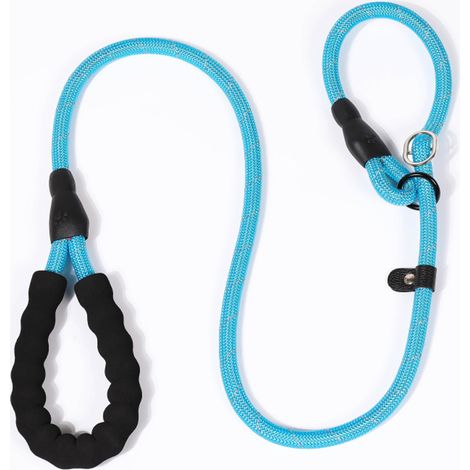 Laisse coulissante pour petits chiens/chiots, laisse d'entraînement anti-étranglement en corde avec fils réfléchissants (1/5)