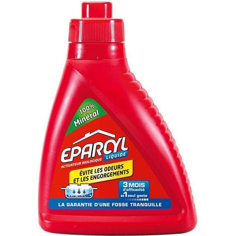 Eparcyl liquide 500 ml activateur biologique – Optimise le fonctionnement des fosses septiques – Évite les mauvaises odeurs – Traitement 3 mois
