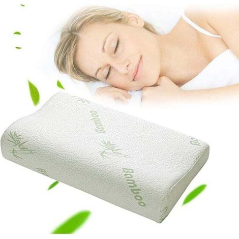 [JAMAIS UTILISÉ]Cuscino ortopedico in memory foam, antirussamento, sagomato per un sonno confortevole, lavabile, memory foam, 50 x 30 cm