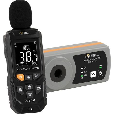 PCE Instruments Sonomètre Enregistreur de données PCE-354-SC43 30 - 130 dB 20 Hz (min)