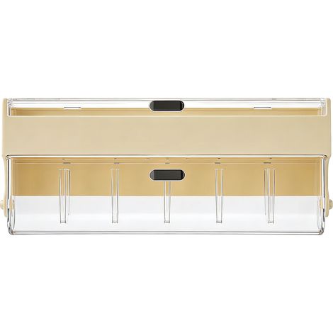 Organizador de Accesorios para el Pelo, Caja de Almacenamiento Transparente con Adhesivo sin Taladro, Compartimentos Ajustables y Diseño Seguro – Ideal para Baño y Dormitorio (1/5)