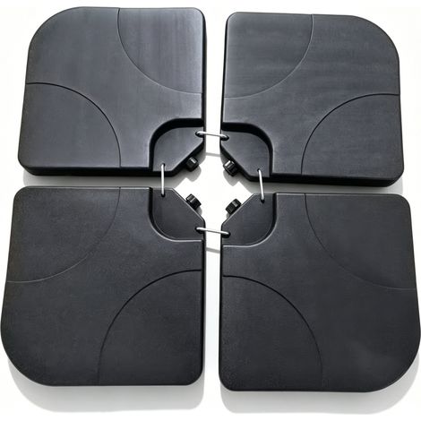 Base Modular Para Sombrilla 4 Piezas Rellenable Negro (1/5)