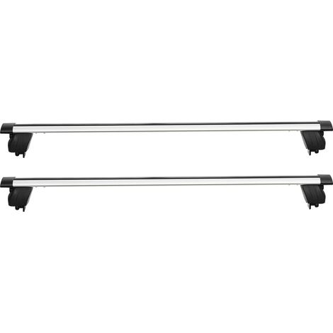 Mophorn 2 x Dachgepäckträger Querträger mit 75 kg Traglast, abschließbare Dachträger für Autos und SUVs, geeignet für bündige Dachreling, Relingabstand 180-1035 mm, ideal für Dachboxen (1/5)