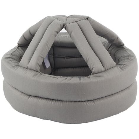 HOXILEELEO - Chapeau de protection pour personnes âgées, casque de sécurité, prévention des chutes, avec lacets (gris) (1/5)