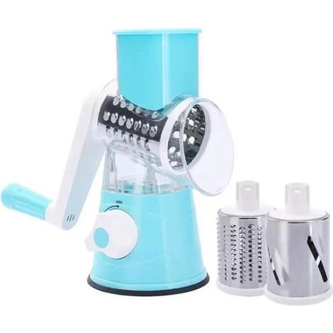 Cortadora de verduras, Ralladora eléctrica, Cortadora de verduras manual, Ralladora eléctrica, Picadora eléctrica, Resistente al agua, Azul (1/5)