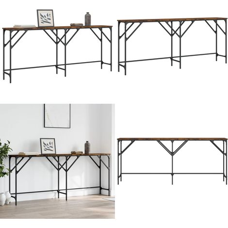 Konsolentisch Räuchereiche 180x29x75 cm Holzwerkstoff - Konsolentisch - Flurtisch - Wohnzimmerstil - Industriel Design - Sideboard - Home & Living (1/5)