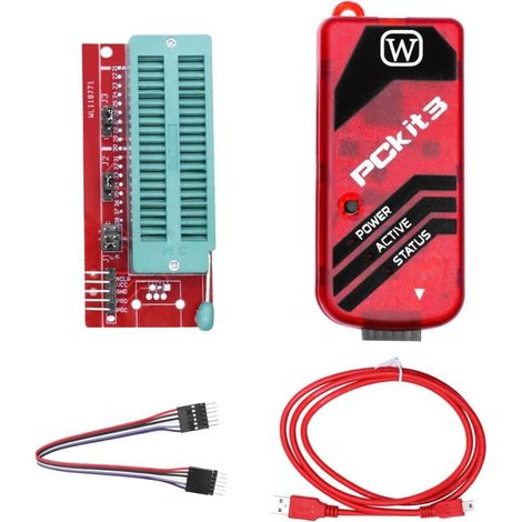 Programmeur PICKIT3 PIC Kit3, PICKIT3 PIC ICD2 PICKit 2 Adaptateur de programmation 3.5 avec câble USB et traducteur d'adaptateur ICSP (1/5)