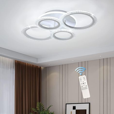 Modern Ceiling Light, Acrylic Flush Mount LED Ceiling Lamp, Nordic Chandeliers with 8 Rectangles Lighting Fixture, 58W Chandelier Ceiling Lights for Living Room Bedroom Dining Room Kitchen (1/5)