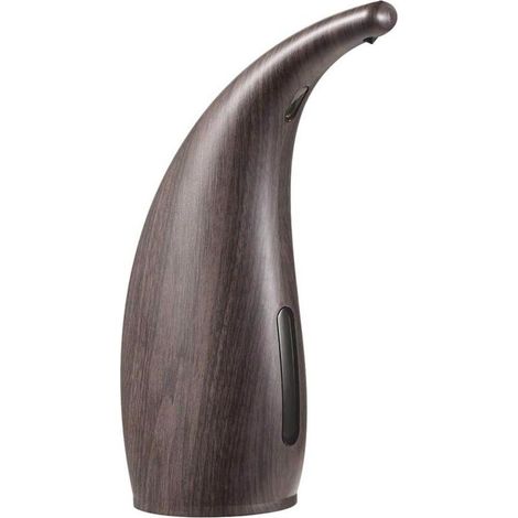 SABIR Distributeur de savon sans contact, distributeur de savon automatique, distributeur de savon électrique sans contact étanche IP67 (Grain de bois foncé (1/5)