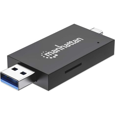 MANHATTAN USB 3.0 Typ-C/-A Kartenlesegerät microSD, SD/MMC (102735)