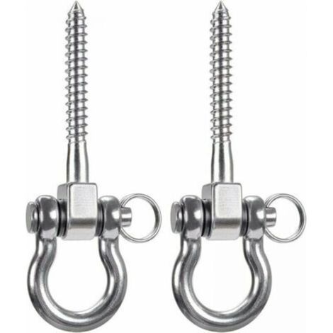 PCS 304 Heavy Duty Stainless Steel Ceiling Hooks, Swing Hooks, Hooks with Screws for Wooden Yoga Chair, Sandbag, Hammock, Armchair
