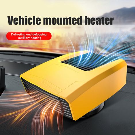 Chauffage Voiture Portable 12V, Déperlant Pare-Brise 2 Vitesses, Désembueur Auto Réglable 360°, Ventilateur Chauffant Rafraîchissant pour Déneigement Hiver (1/5)