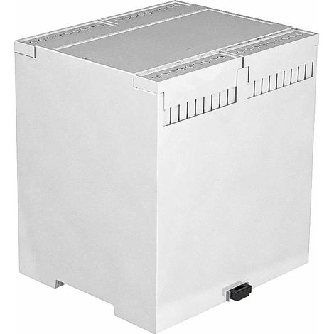 Kit de boîtier rail DIN RS PRO Partie supérieure ouverte, Dimensions 90 x 106.2 x 114mm 4 pôles ( Prix pour 1 )