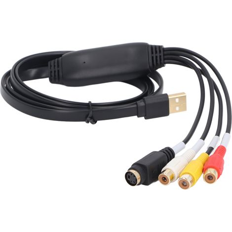 Carte d'acquisition vidéo USB vers RCA S-Vidéo, adaptateur convertisseur pour enregistrement sur PC. (1/5)