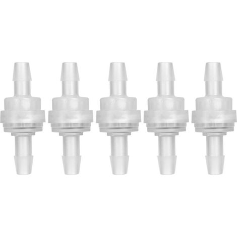 Valvola di non ritorno in plastica a 5 pezzi, valvola di non ritorno unidirezionale per trattamento acque (6 mm) -Crezuo