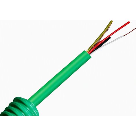 Gaine ICTA préfilée informatique TV courant faible 25 V COAX 17V+FTP-4P-C6E - Couronne 100 m - JANO - 2436 (1/2)