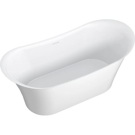 Vasca da bagno freestanding - 160 x 79 x 66 cm - Acrilico - Bianco - 211 L - KYRON (1/5)