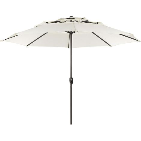Ombrellone Moderno Garden Market Ombrellone da Esterno Palo Acciaio Beige Chiaro Bibione
