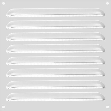 10x10 Inch Aluminum Ventilation Grille, Louver Vent Grille with Built-in Mosquito Net for Home Kitchen Fireplace Bathroom Wall Ceiling, Silver (1/5)