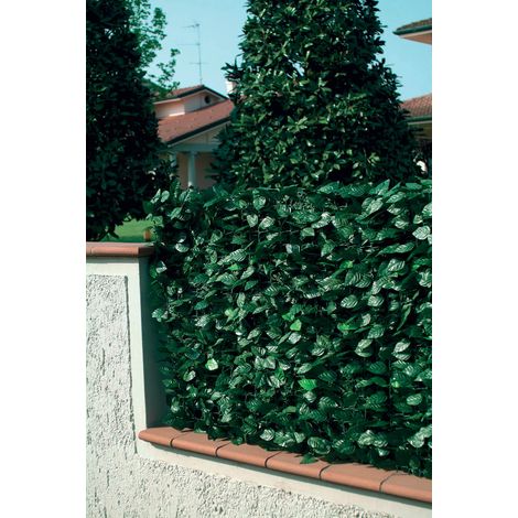Arella Siepe Sintetica Artificiale 1x2m in PVC Foglie di Lauro