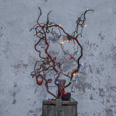 Lange Outdoor-Lichterkette ,Akku' mit Batterie +Timer, 80 Mini LEDs in bunt, wetterfest, L 560cm (1/5)