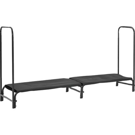 Range à bois, construction en acier durable, protection tous temps, 8FT (1/2)