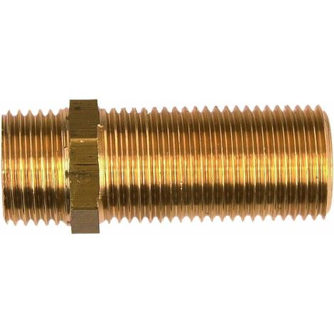 Mamelon laiton égal à visser mâle mâle 1 long - 1/2" - DUMONT