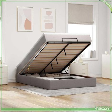 Cadre de lit ottoman - 3311110 - 140x190 cm - Matelas 20 cm inclus - Rangement hydraulique (1/5)