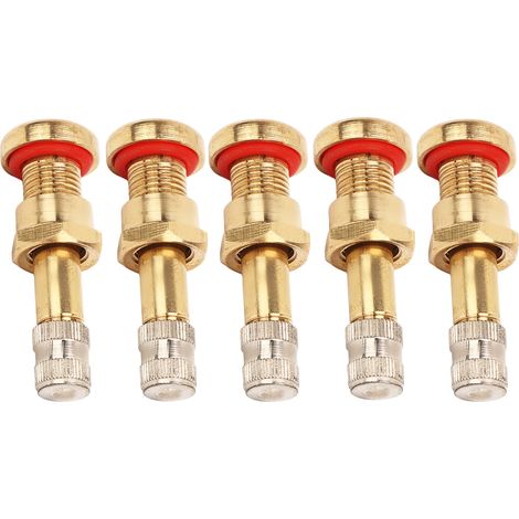 20 valves de pneus de camion sans chambre à air, en métal, haute dureté, résistantes aux rayures, adaptées aux alésages de valve de 9,7 mm, adaptées aux bus et aux camions. (1/5)