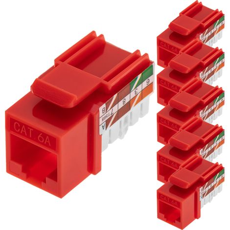 BeMatik - Keystone RJ45 femelle TB110 Cat.6A UTP pack de 6 unités (1/5)