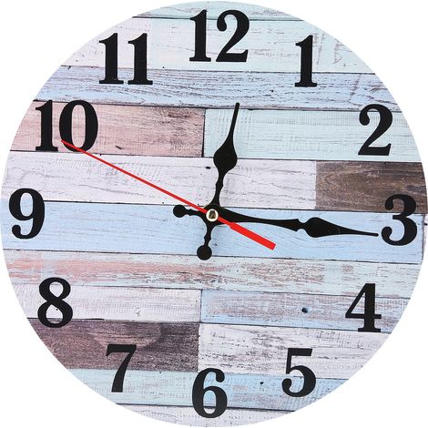 Horloge murale ronde silencieuse de style industriel, décoration intérieure et extérieure, style rétro, type 1 (1/5)