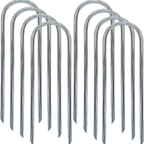 Fourche en U coupe-vent - diamètre 3 mm, largeur intérieure 2, 5 cm, longueur 15 cm - 8 pièces (1/5)