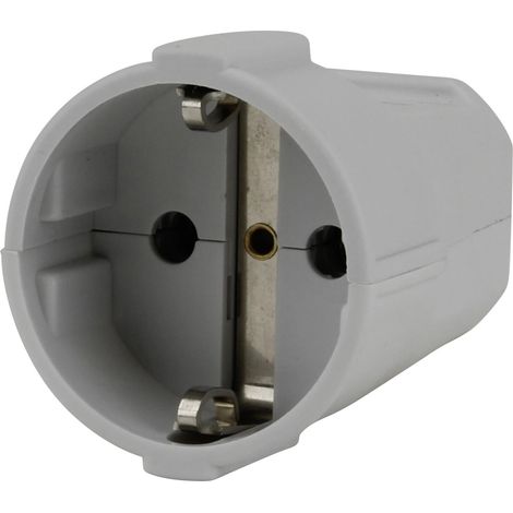 Schutzkontakt-Kupplung ohne Knickschutz grau Stecker & Kupplungen (1/2)