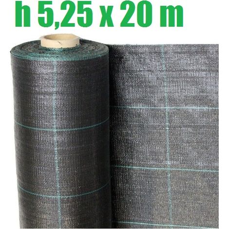 TELO PER PACCIAMATURA NERO QUADRETTATO TESSUTO POLIPROPILENE ANTISTRAPPO - mt 20 x 5,25 H